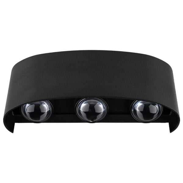 Trädgårdslampa utomhus väggarmatur fasadbelysning 6W LED IP54 upp och ned KELSA LUMILED