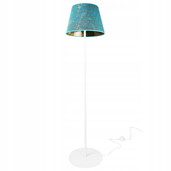 GULVLAMPE, STÅENDE, METAL, KEGLESKÆRM