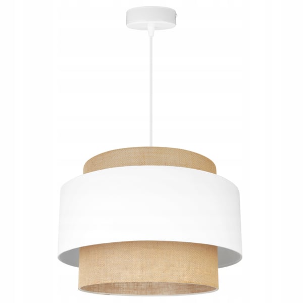 Hængende lampe, loftslysekrone, lampeskærm, boho juta