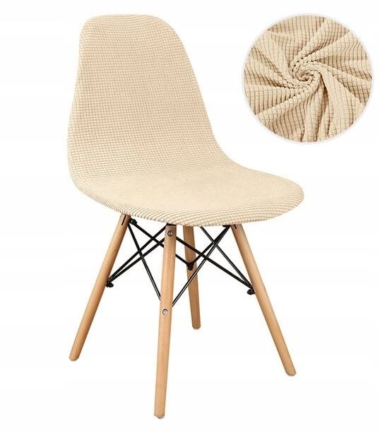 KLÄDSEL skandinavisk stol crème jacquard