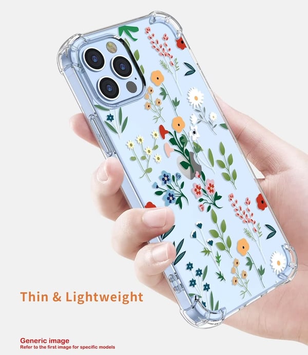 Etui til Samsung Galaxy A04, gennemsigtige farverige blomster