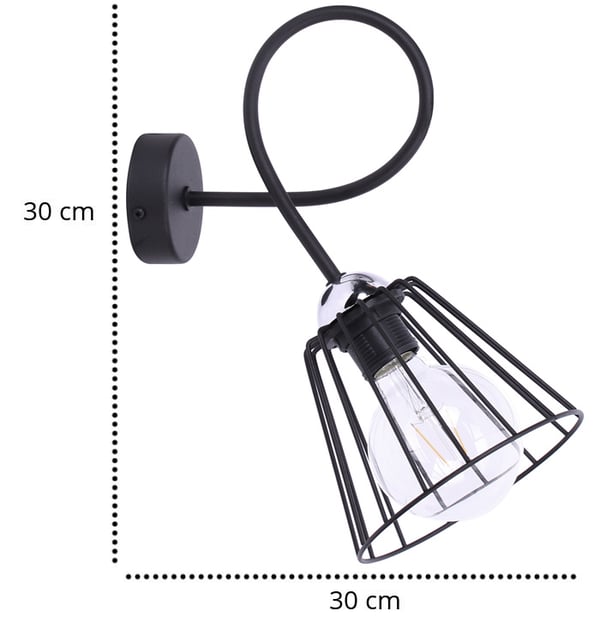 Stilfuld LOFT VÆGLAMPE Edison LED væglampe