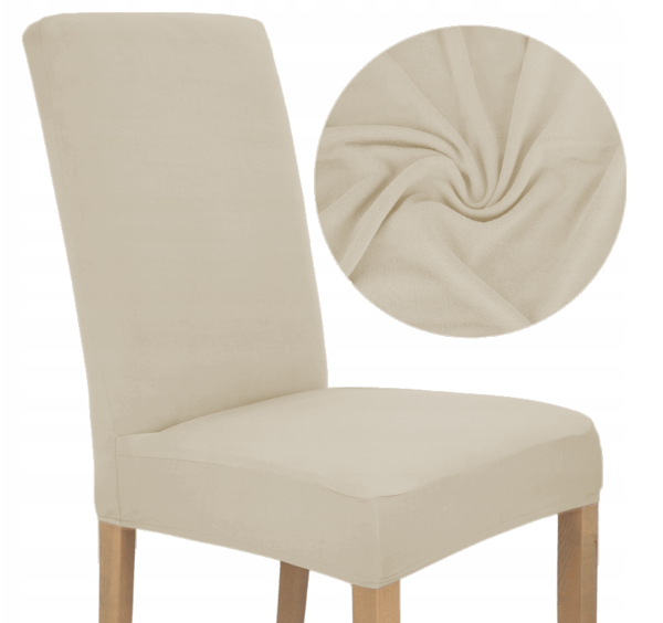 BEIGE kashmir-elastinen tuolinpäällinen [10S-BKA]