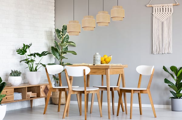 Hængende lampe, loftslysekrone, lampeskærm, boho juta