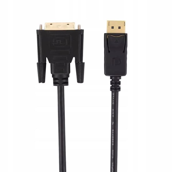 KONVERTERKABEL DISPLAYPORT DP - DVI-ADAPTER SKÆRMADAPTER 1,8M