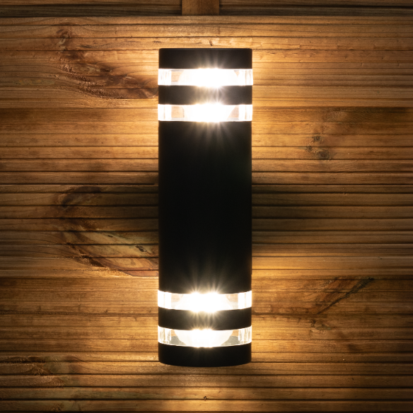 Puutarhavalaisin, Seinävalaisin, Elevation, 2x E27 LED, Pinta-asennus, Yläosa, Alhaalla, RINGO LUMILED