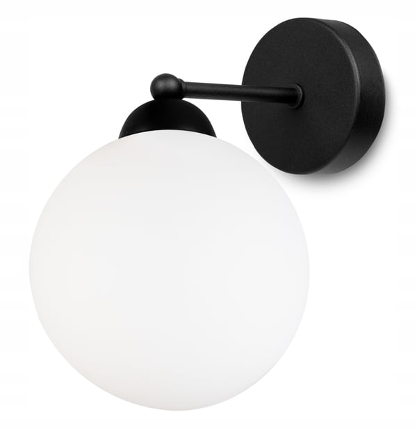 ELEGANT VÆGLAMPE MED LOFTKUGLE HVID LED