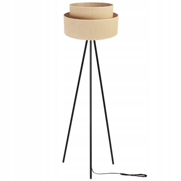 GULVLAMPE MED STÅENDE TRIPOD I METALSKÆRM 45 CM