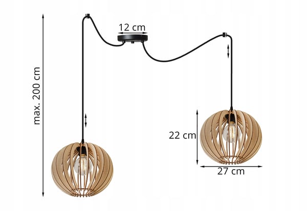 MODERNI PUINEN LED-KATTOVALAISIN