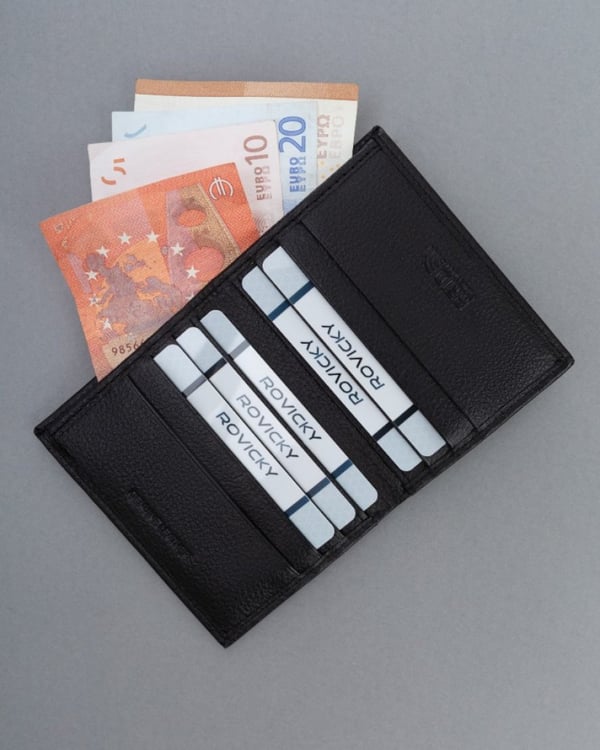 Läderfodral för kort TW-01-PDM-BP-9076 Svart