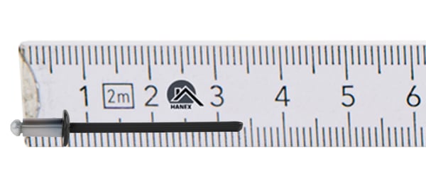 Åbne aluminiumnitter 3,2x6mm RAL9005