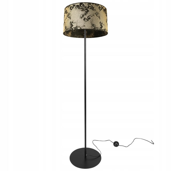 GULVLAMPE MED STÅENDE METALSKÆRM MØNSTER