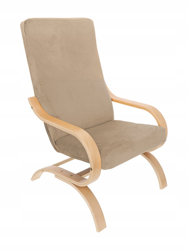 Finka-nojatuolin päällinen BEIGE cappuccino joustava sametti [21FD]