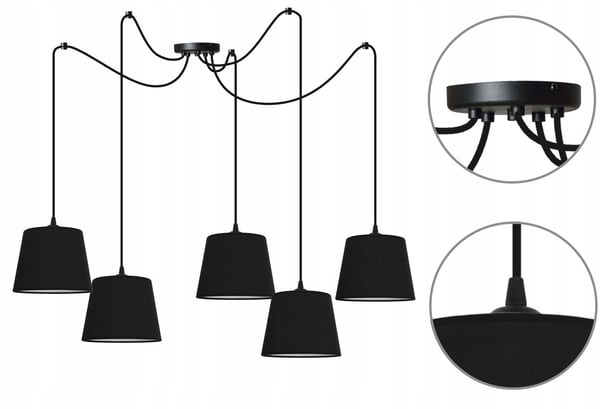 HÄNGANDE taklampa ljuskrona SPIDER loft E27 LED