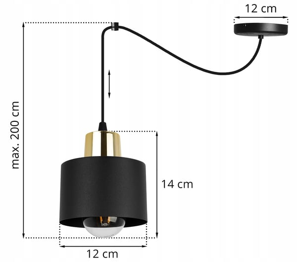 MODERNI KATTOVALAISIN MUSTA LED-VALAISIN
