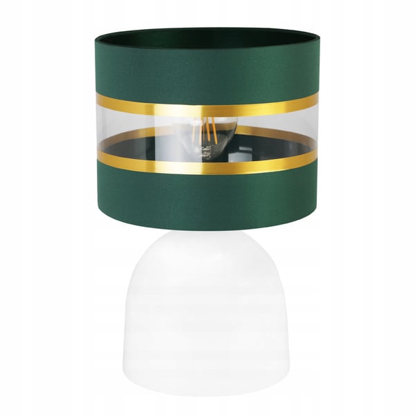 NATBORDLAMPE, ELEGANT GYLDET LAMPESKÆRM, 20 CM