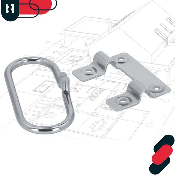 KOTARBAU® Håndtag til skuffer og låger, sølvgalvaniseret, 13 cm, 2 stk