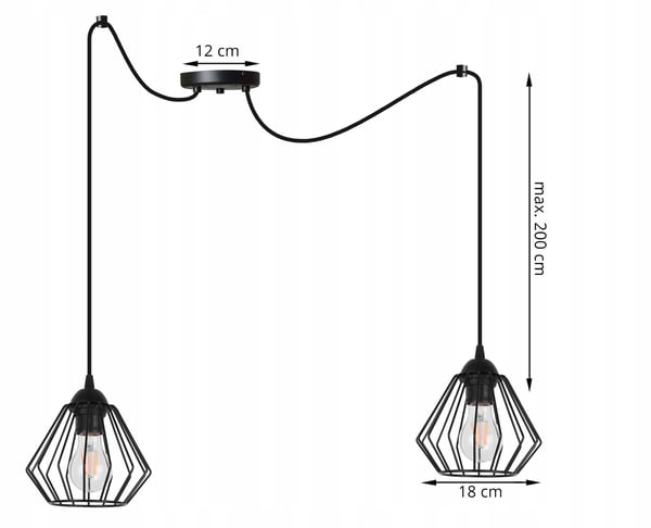 RIPUSTETTAVA KATTOVALAISIMEN SPIDER loft E27 LED