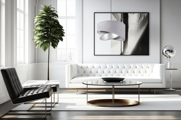 Hængende loftlampe med lysekrone og lampeskærm Glamour