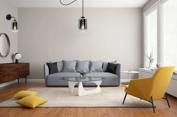 UNIK VÆGLAMPE MED ELEGANT GLASSKÆRM