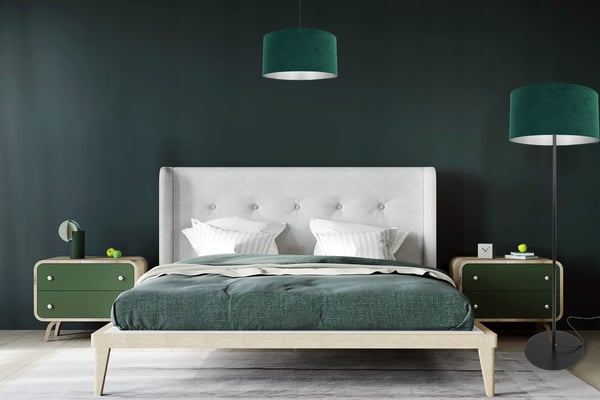 MODERNE LAMPESKÆRM I KROM FLØJL 35 cm