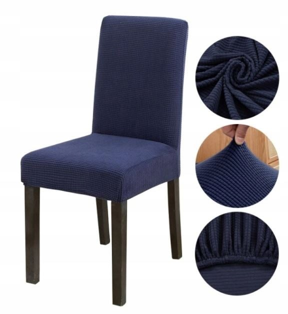 Tummansininen tuolinpäällinen, paksu, joustava