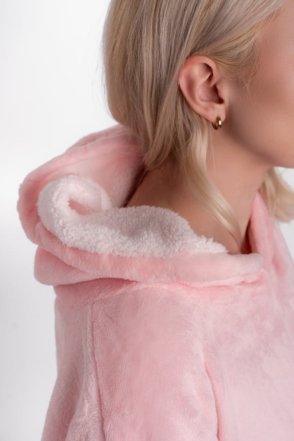Tæppe sweatshirt blødt tykt tæppe oversize hættetrøje 2i1 praktisk gave