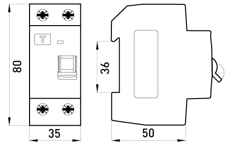 Vikavirtasuojakytkin PRO 2P 25A 30MA - EX-P003004