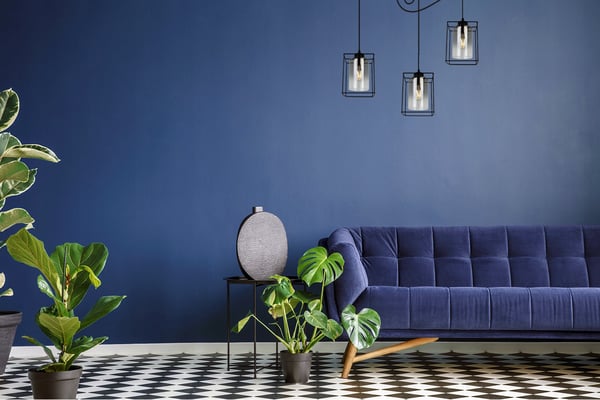 MODERNE ELEGANT HÆNGELAMPE MED GLASSKÆRM