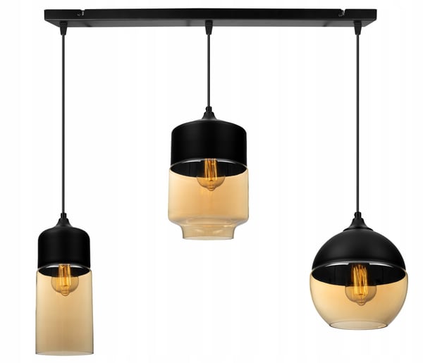 HÆNGENDE LOFTSLAMPE, GLASLAMPESKÆRM
