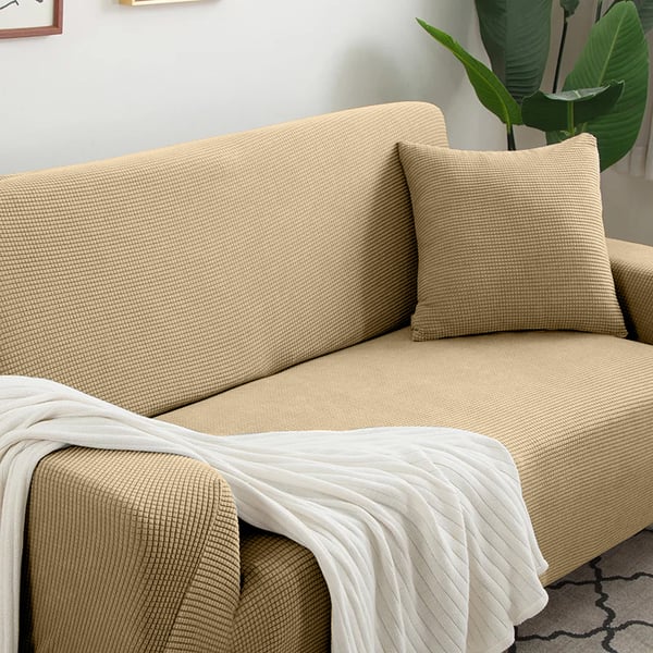 Sohvanpäällinen, 2-istuttava sohva, kamelinruskea jacquard