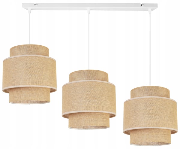 Hængende lampe, loftslysekrone, lampeskærm, boho juta