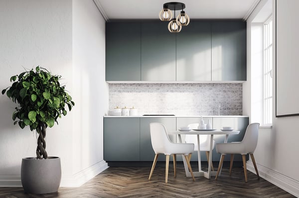 MODERN LED-TAKLAMPA I TRÄ
