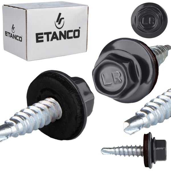 Landmandsskruer GTO2 Z14 4,8x20mm RAL 7016