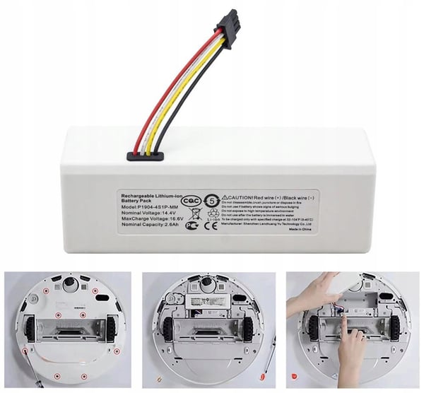 Ladattava akku Xiaomi Mi Robot -imuriin 1C Mijia 1C 14.4V 2600mAh