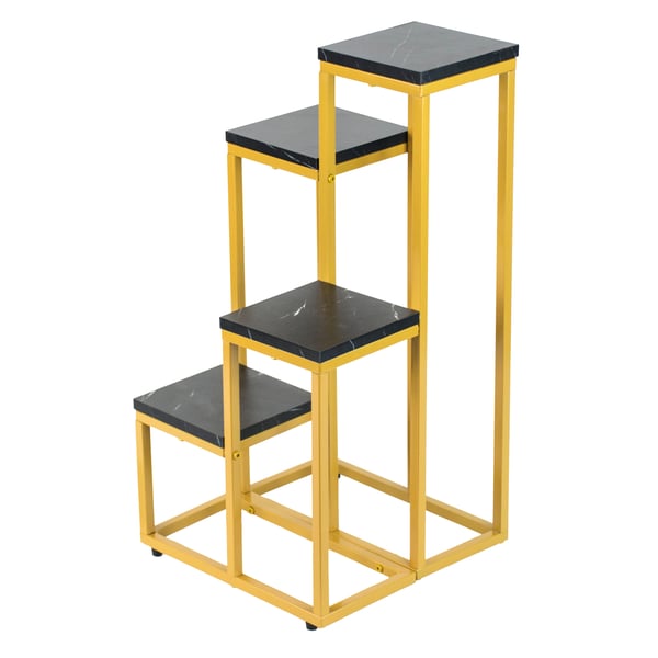 Stående blomsterstativ, plantestativ, metalloft, 4 niveauer, 68 cm