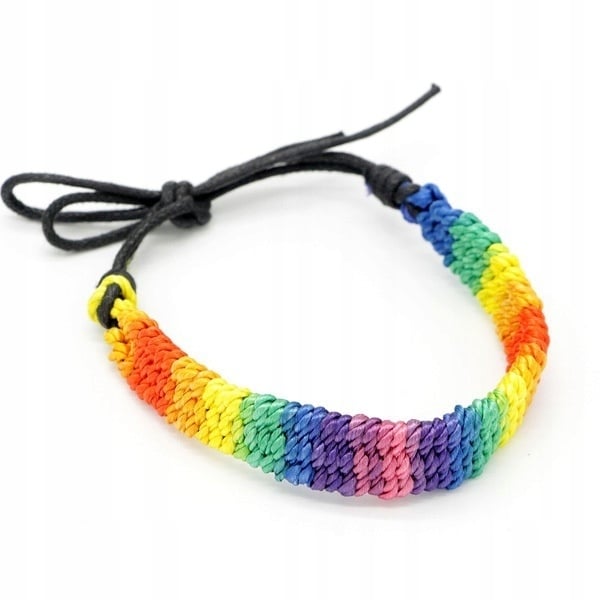 Armbånd PÅ en snor, regnbuebånd, regnbue LGBT-snor, unisex Armbånd PÅ en snor, regnbuebånd, regnbue LGBT-snor, unisex