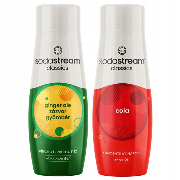 2x siirappia Sodastream Ginger Saturator -inkivääri- ja kolavesitiivisteelle