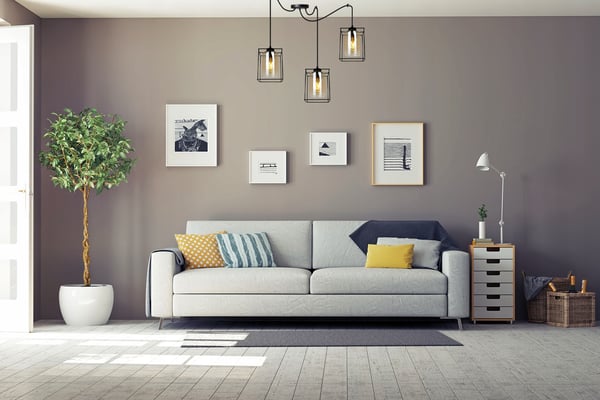 MODERNE ELEGANT HÆNGELAMPE MED GLASSKÆRM