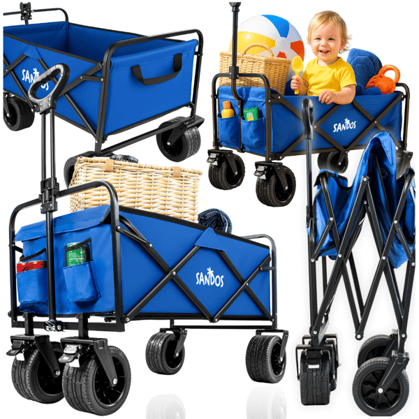 Sammenklappelig turiststrandtransportvogn 100 kg campingtrailer Sammenklappelig turiststrandtransportvogn 100 kg campingtrailer