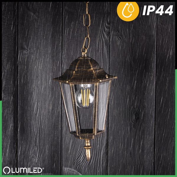 Utomhusträdgårdshänglampa E27 LYKTA Patina BELLIS LUMILED