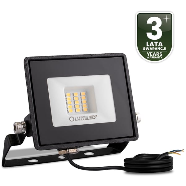 LED-valaisimet ZUNA2 10W 900lm 4000K IP65 musta LUMILED