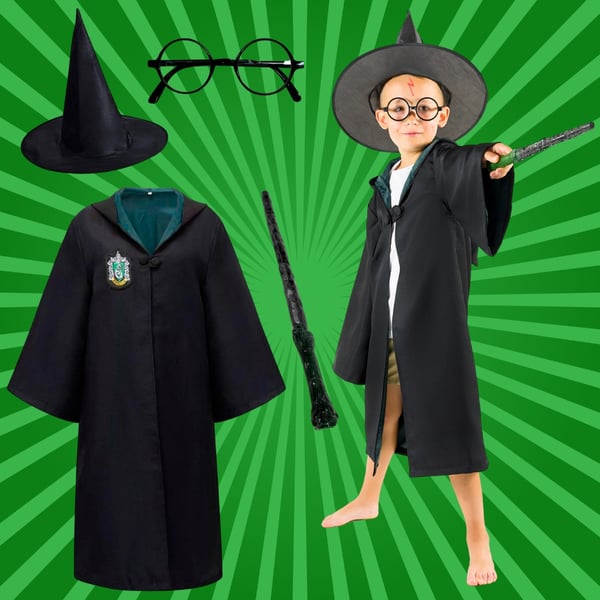 Harry Potter -asu karnevaalipallolasisauva 134-140 naamioviita Harry Potter -asu karnevaalipallolasisauva 134-140 naamioviita