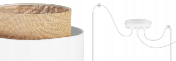 Hængende lampe, loftslysekrone, lampeskærm, boho juta