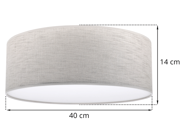 Kivipleksi-kattovalaisin, beige, 40 cm