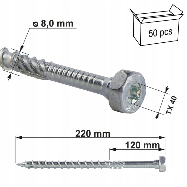 Sexkantsskruvar WKCH-08220
