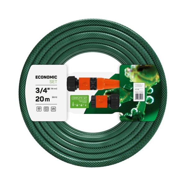 SET - FÖRSTÄRKT SLANG + KOPPLINGAR 3/4 20M - C 10-102