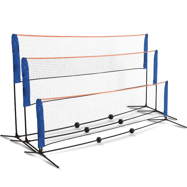 Stort 3-i-1 net volleyball badminton tennis meget høj fars dag