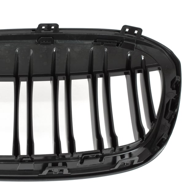 BMW X1 F48 15-19 gitter mellem forlygterne (nyrerne) venstre + højre sæt SORT GLOSSY DOBBELT BAR