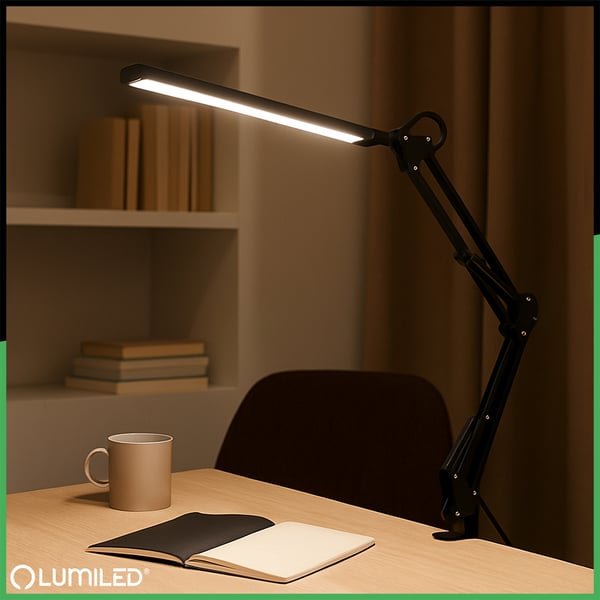 Pöytälamppu Piirustus LED 8W CCT USB Himmentävä COSMI Musta Lumiled